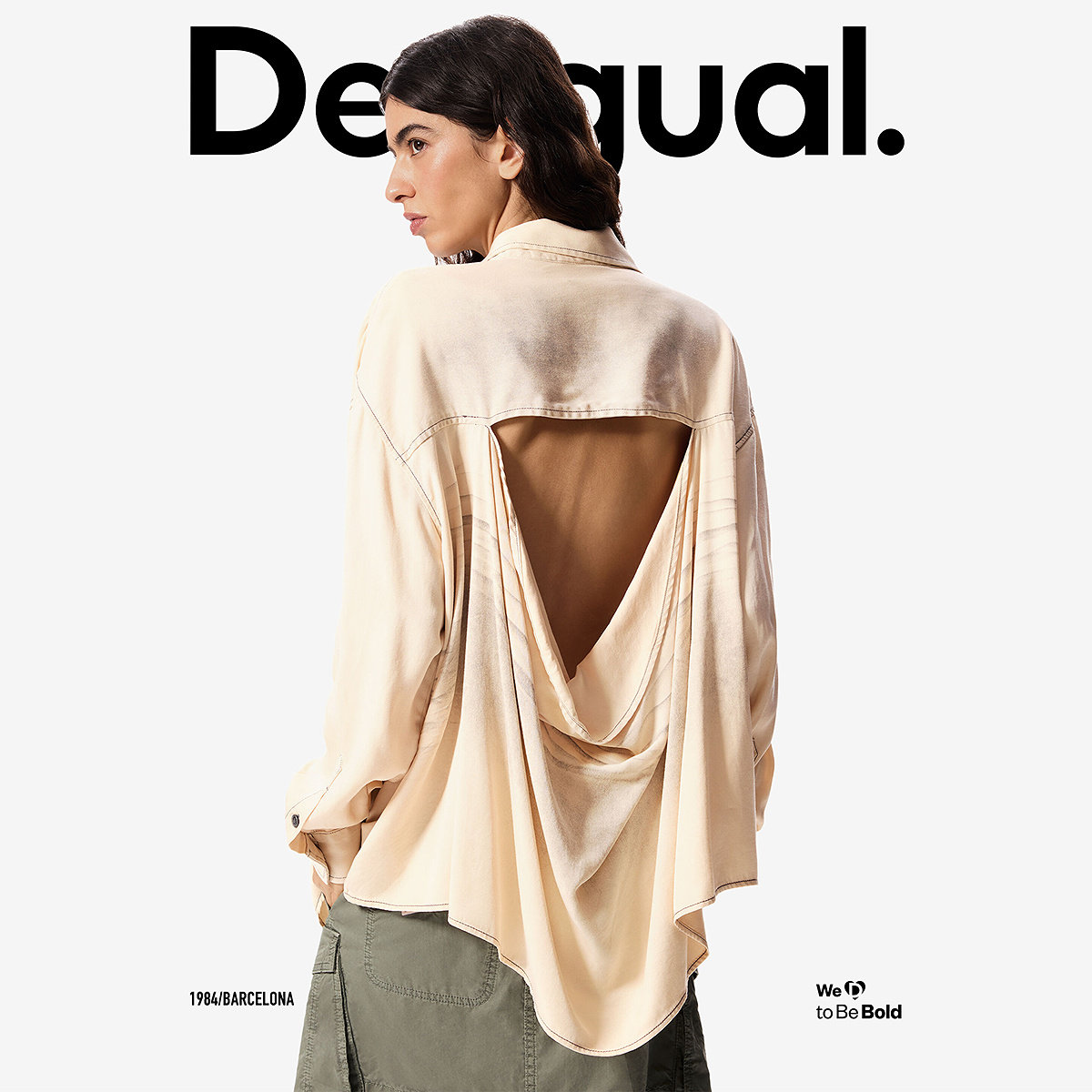Desigual26春夏新品Masha Popova联名猫须设计镂空露背女式衬衫