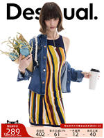 【LACROIX Collaboration 】Desigual's new knitted colorful striped cutout patchwork dress thumbnail 2