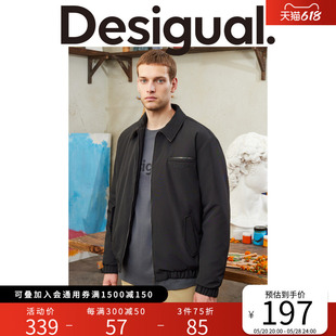 刺绣格纹里布翻领长袖 Desigual 品牌 棉服 西班牙时尚 男式