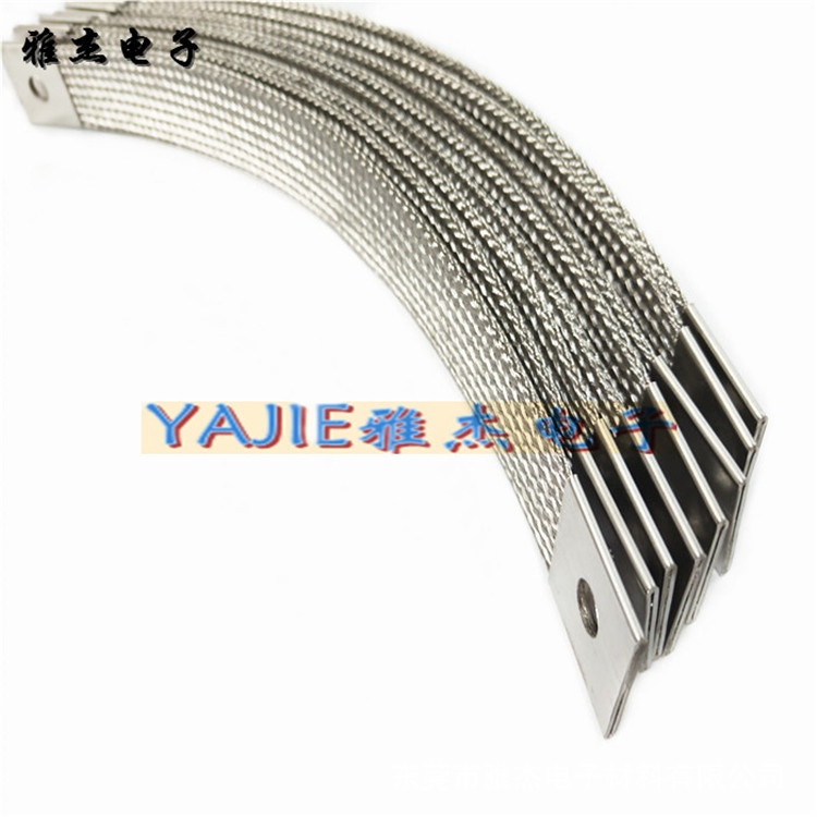 304不锈钢导电带 不锈钢软连接 方头编织连接线 316防腐蚀连接带