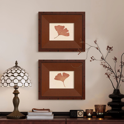 秋意》现代法式中古风客厅装饰画北欧餐厅玄关卧室高级感挂画银杏