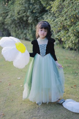 女童安娜公主秋冬圣诞节公主裙