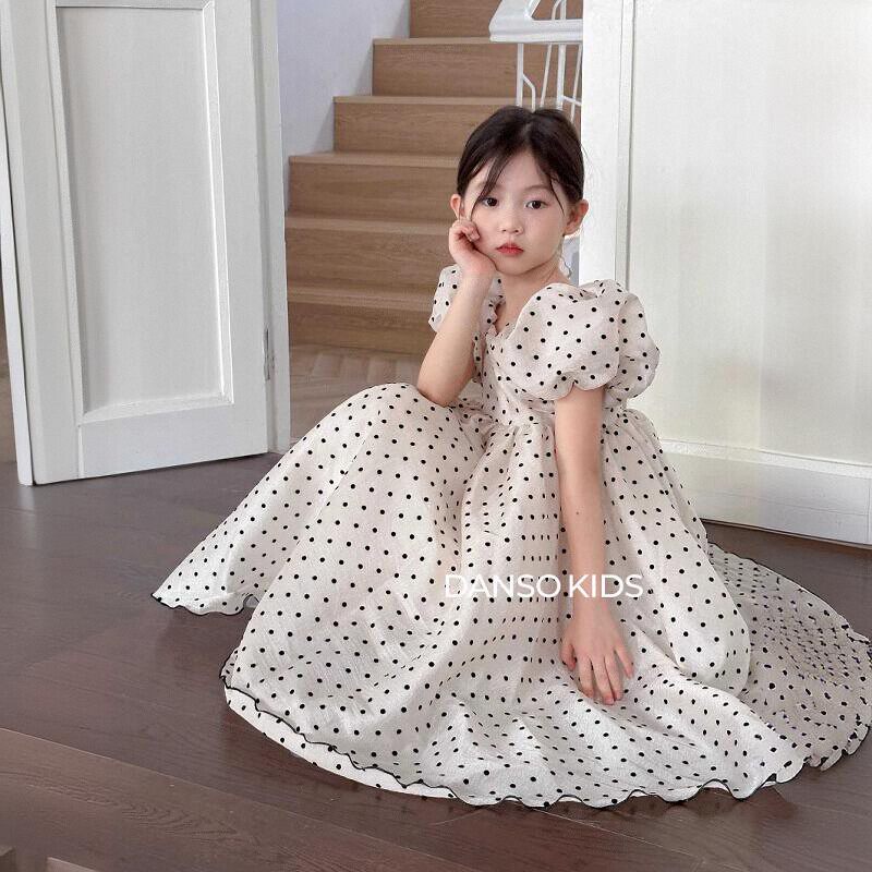 女童法式波点裙夏季生日礼服裙