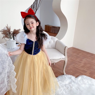 女童短袖夏季白雪公主裙生日礼服