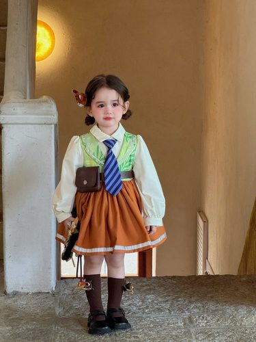 尼克狐裙子女童25秋冬儿童cos洛丽塔女宝生日蓬蓬裙万圣节表演裙