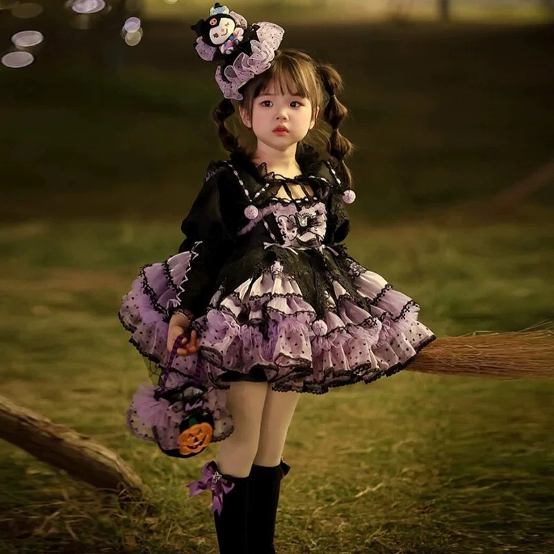 万圣节儿童服装女童库洛米洛丽塔