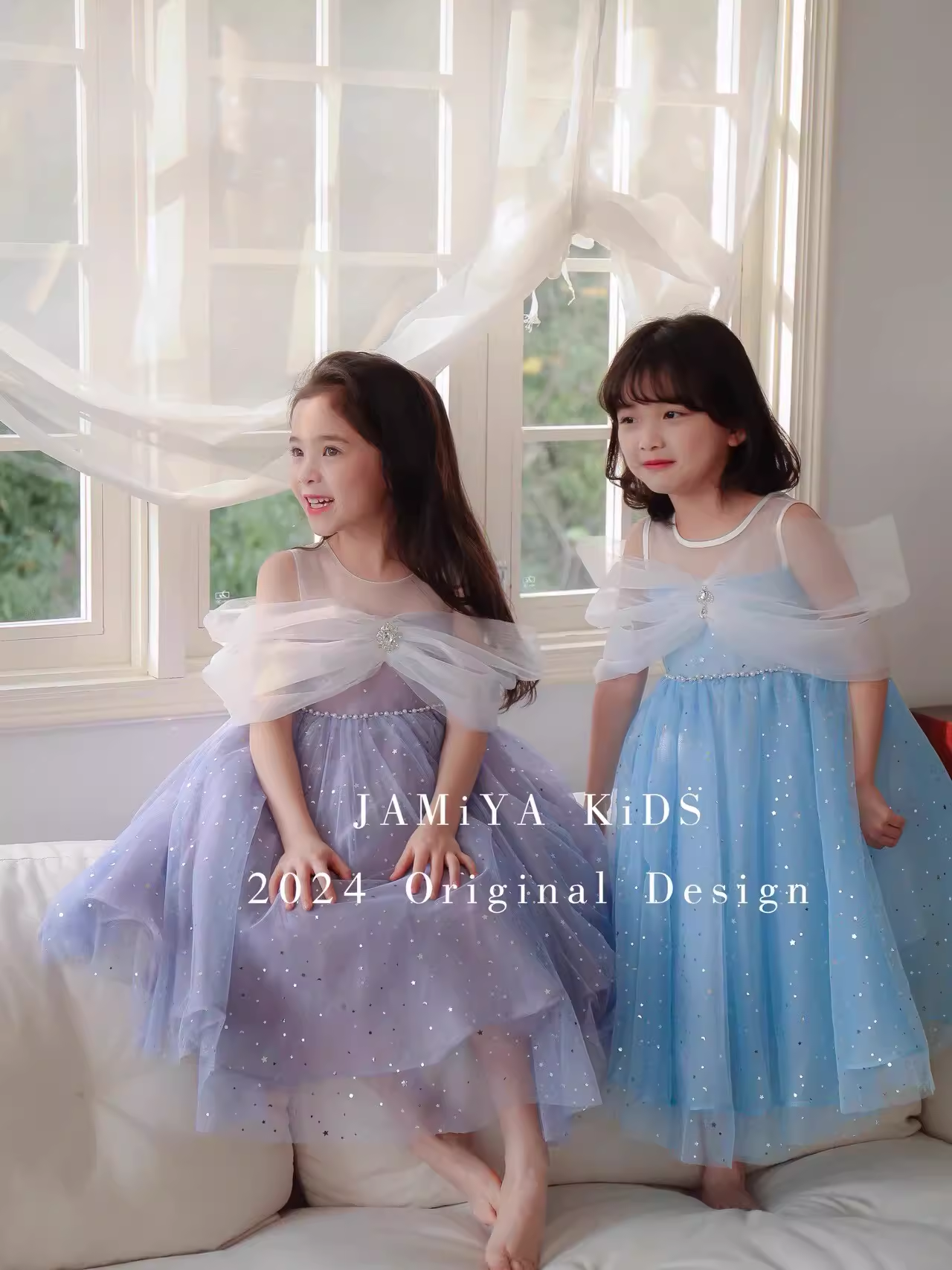 女童发光爱莎公主裙夏六一连衣裙