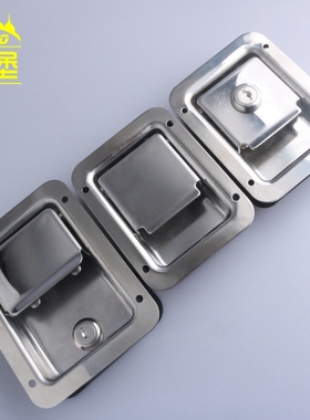 帝堡 304不锈钢面板锁MS866-26-27工业门平面拉扣锁配电箱柜锁