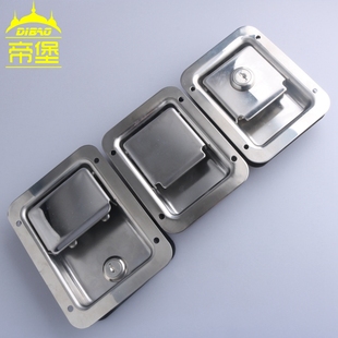 帝堡 304不锈钢面板锁MS866-26-27工业门平面拉扣锁配电箱柜锁