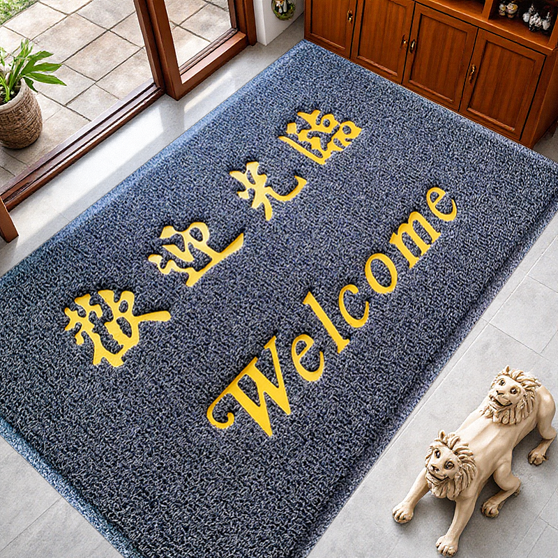 商用歡迎光臨門墊進(jìn)門腳墊酒店迎賓地毯定制logo店鋪門口防滑地墊