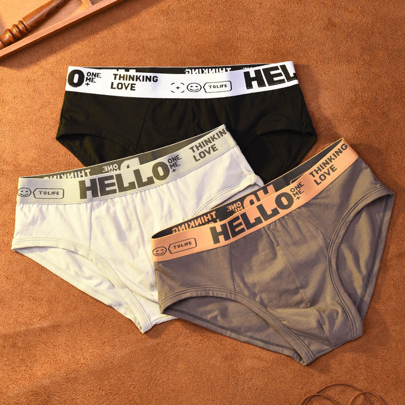 夏季男士内裤纯棉三角裤舒适潮流字母男生运动短裤中腰男款底裤衩,女士内衣/男士内衣/家居服,男三角内裤,淘宝优惠券,粉丝福利购,淘宝优惠卷