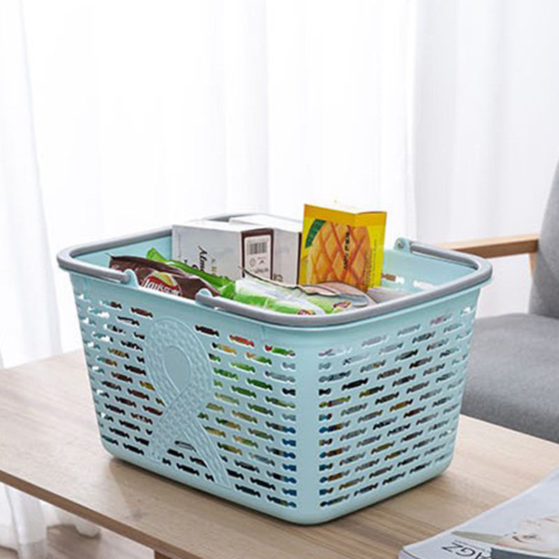 塑料手提篮洗澡篮浴室浴筐卫生间杂物筐子收纳篮便利店超市购物篮