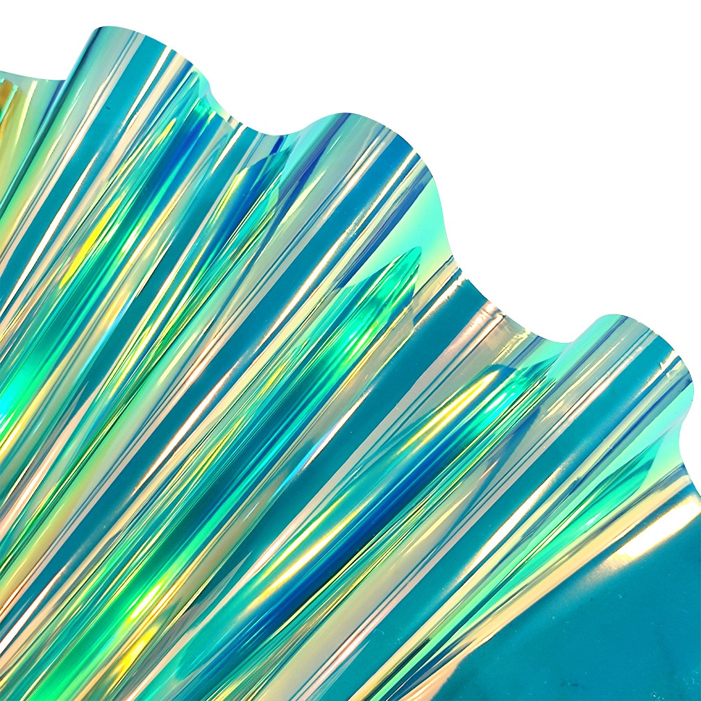 厂家批发炫彩PVC镭射膜 幻彩PVC膜彩虹膜pvc透明手袋箱包装饰材料