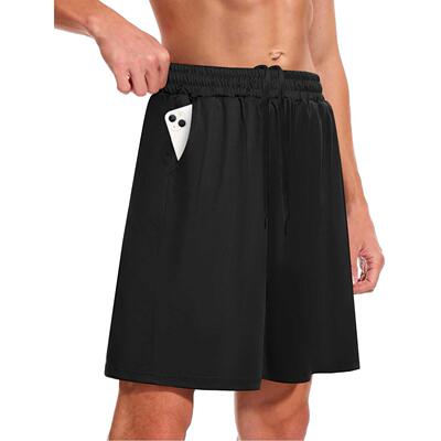 Men's sports pants, basketball shorts with pockets,