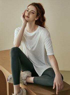 Yoga outfit, women's summer short sleeved training,