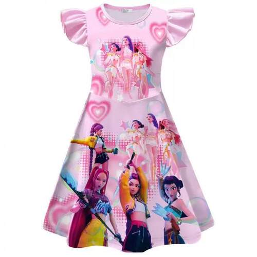 Girl group children's printed flying sleeve dress bag