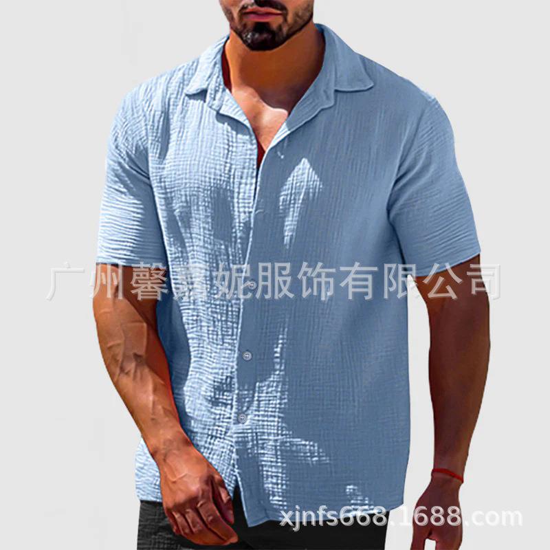 Men's shirt, men's short sleeved shirt, cardigan
