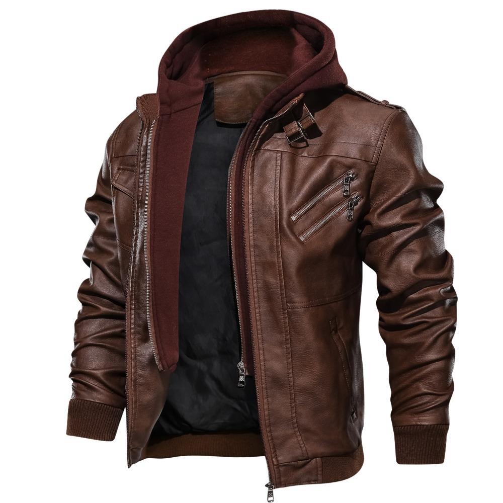 Leather jacket, motorcycle leather jacket, autumn