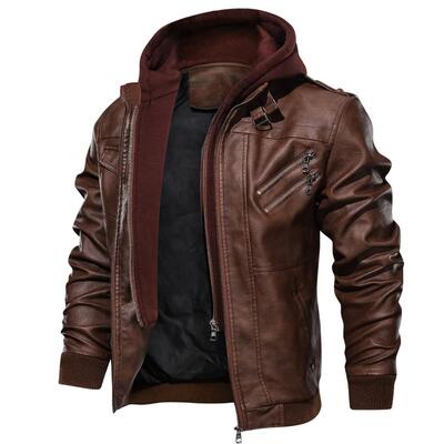 Leather jacket, motorcycle leather jacket, autumn