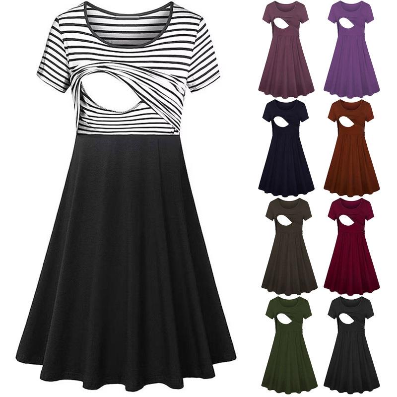 Dress patchwork dress breastfeeding outfit