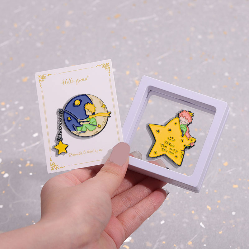 小王子钓星星可爱日系胸针