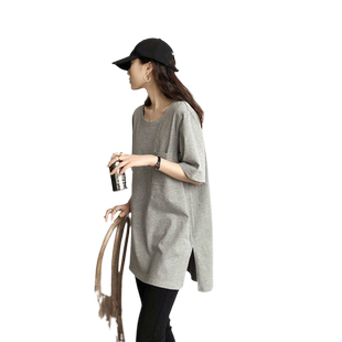 纯棉短袖t恤女2025年夏季新款韩版大码女装宽松慵懒网红超火上衣