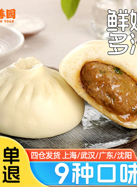 和善园鲜肉大包960g速食包子 早餐速冻包子 肉包豆沙包烧麦旗舰店