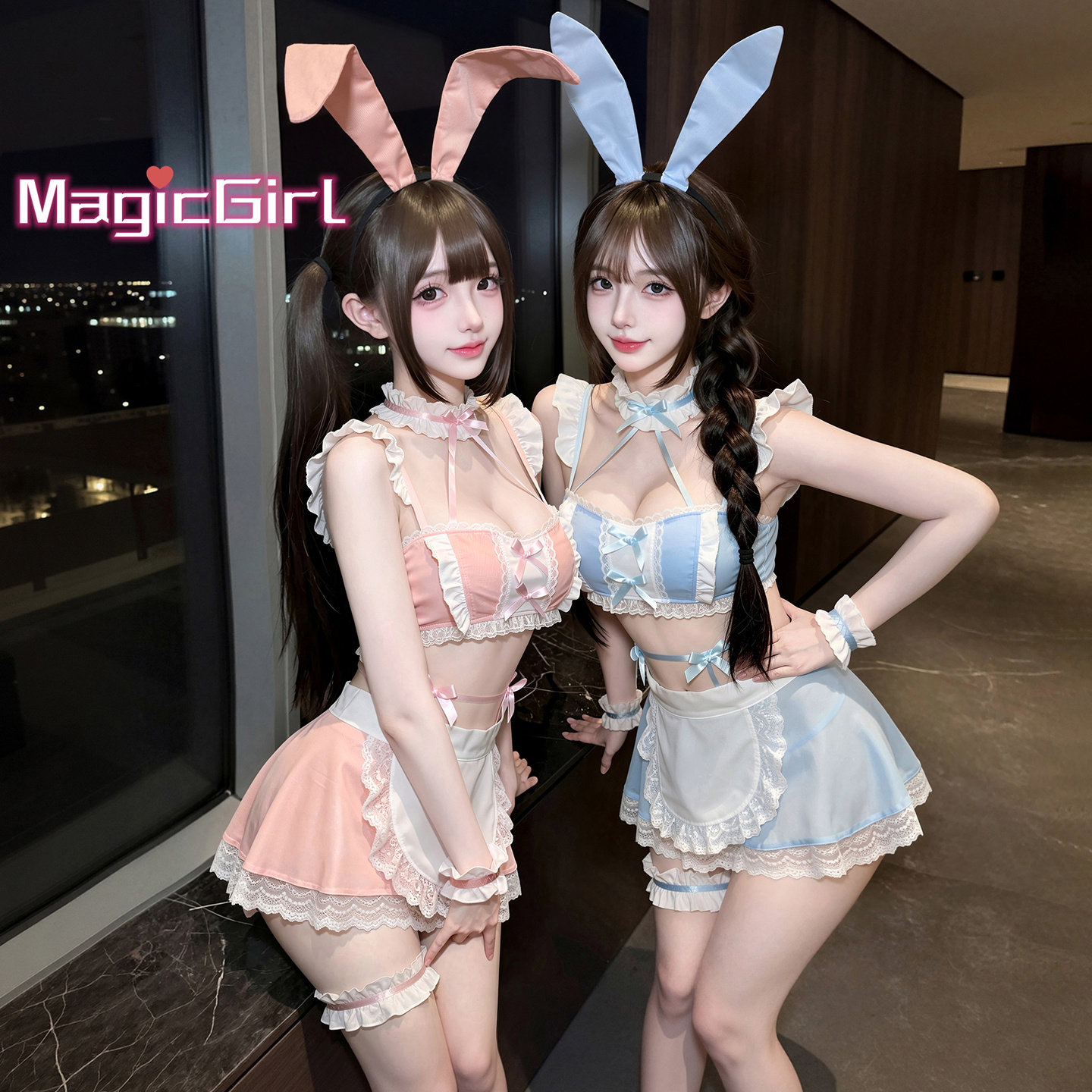 日系甜美女仆风洛丽塔cosplay吊带分体宫廷蕾丝花边女佣万圣节装