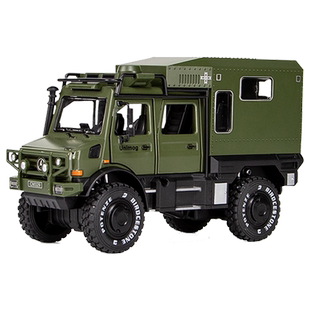 大奔乌尼莫克车模越野车合金模型摆件仿真金属房车男孩小汽车玩具