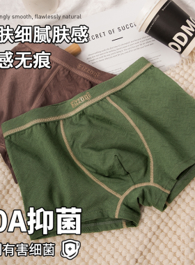 10A抑菌薄款男士内裤棉质透气运动四角裤舒适奢华平角裤男生短裤