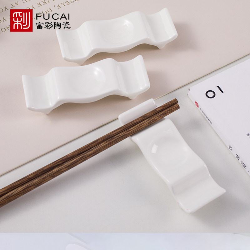 富彩陶瓷筷子架筷托勺子托酒店专用家用创意汤匙垫两用筷子调羹枕,餐饮具,餐具笼/架,淘宝优惠券,粉丝福利购,淘宝优惠卷