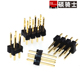 2Pin 2.54MM高品质排针镀金双排直插双排针2 10P