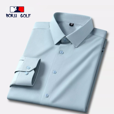 BORUGOLF春秋新款桑蚕丝纯色