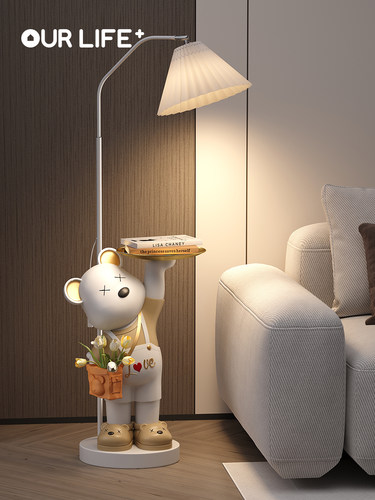 暴力熊摆件大型落地灯客厅沙发旁卧室床头柜家居装饰乔迁新居礼物