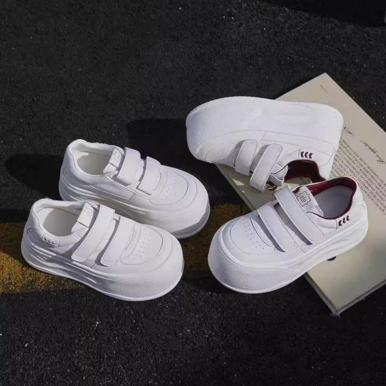 米女鞋单鞋26新款厚底休闲鞋小白鞋圆通魔术贴百搭鞋子潮鞋舒适,女鞋,时尚休闲鞋,淘宝优惠券,粉丝福利购,淘宝优惠卷