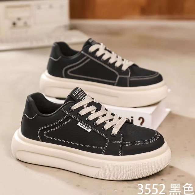 AJCINI25冬季男鞋休闲板鞋厚底鞋百搭运动鞋时尚潮鞋耐磨舒适圆头