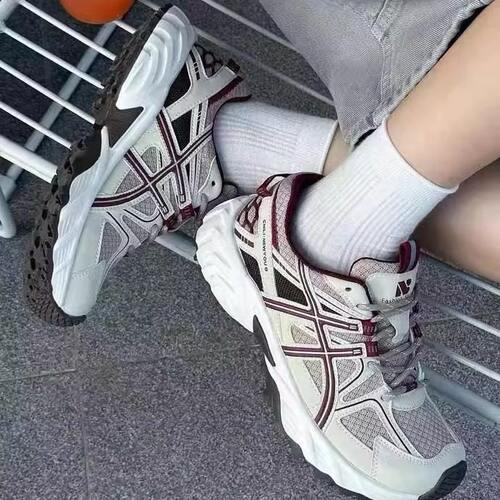 第一佳人女鞋26新款女鞋皮网结合厚底松糕鞋时尚百搭舒适防滑缓震