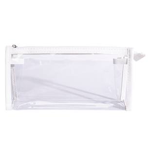 「祝逢考必过」透明笔袋中高考考试专用大容量拉链简易小学生文具袋简约日系元气满满初中女生文艺青年好看的