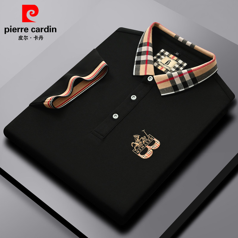 皮尔卡丹国际大牌短袖t恤男夏季薄款高级感爸爸装商务休闲polo衫
