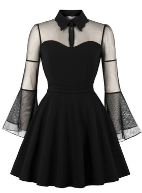 Halloween Gothic style dark women's plus size black queen