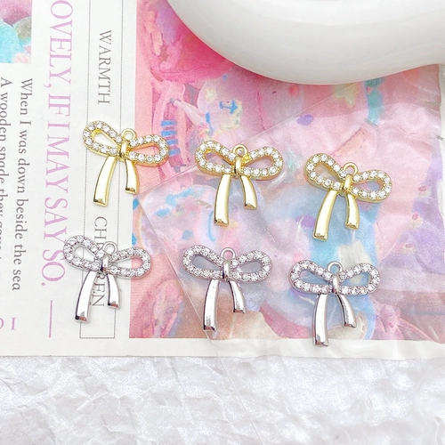 Универсальная подвеска с бантиком, серьги, браслет, ожерелье, цепочка, аксессуары ручной работы