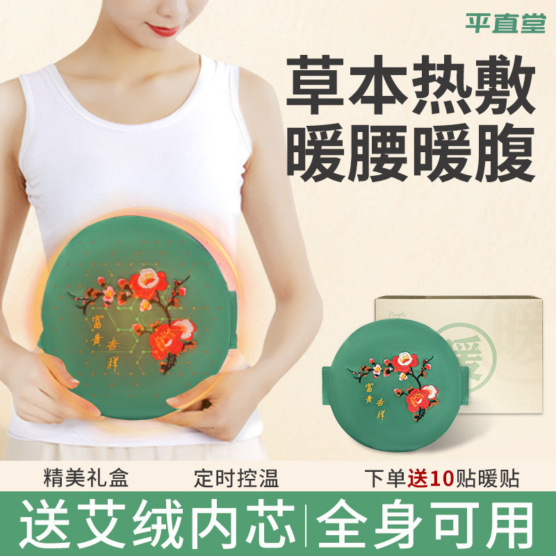 平直堂电加热艾灸宝热敷护腰带家用艾草绒艾灸包腰腹部暖肚子神器