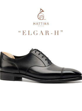 Mattina Elgar H楦真皮男士手工固特异皮底正装牛津鞋婚鞋皮鞋