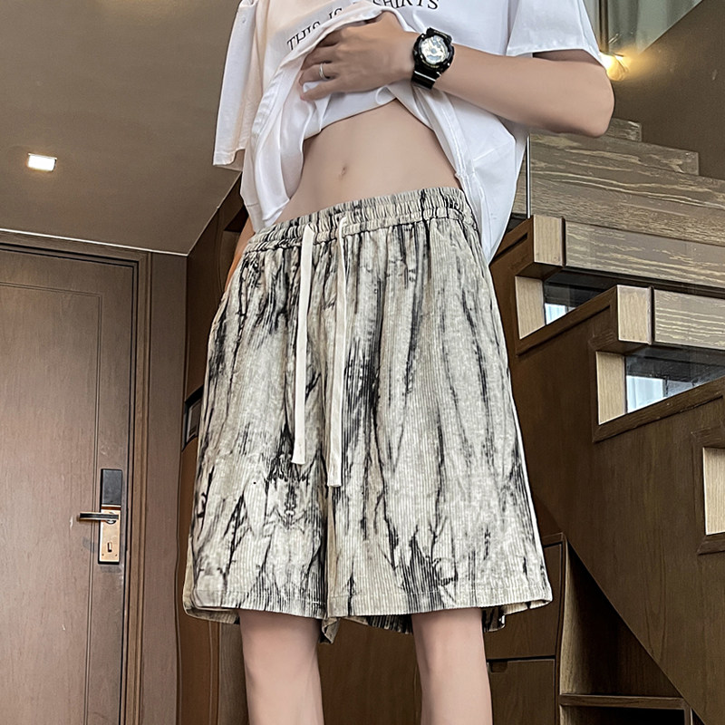 现货夏款新款扎染工艺大码五分短裤M-6XL特P26DK899控49,男装牛仔裤,电商A018