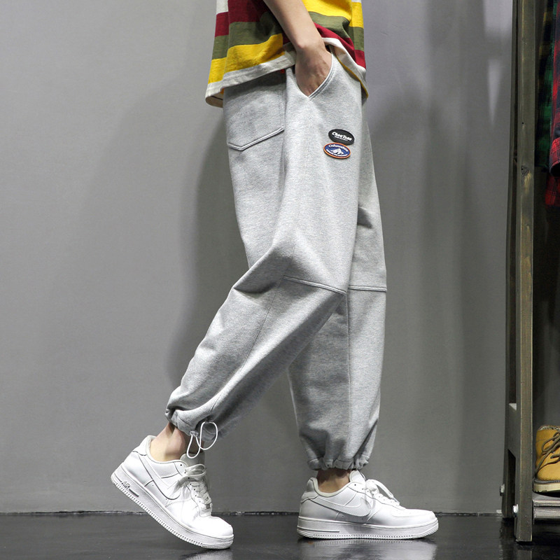 New Japanese label casual solid color sports pants for spring and summer