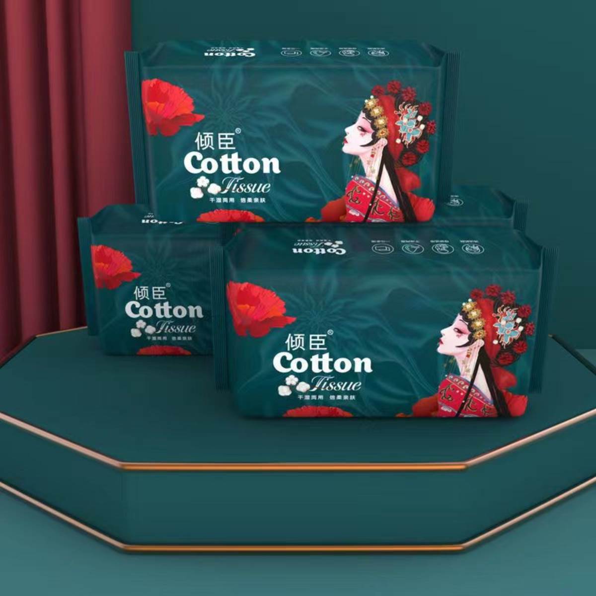 倾臣洗脸巾国潮一次性洁面巾加厚纯棉棉柔巾美容洗面