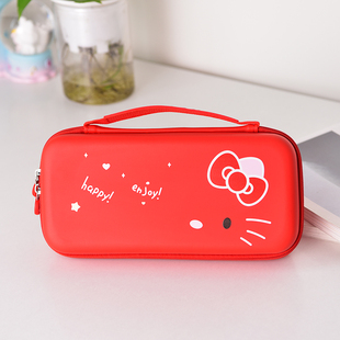 红印任天堂Switch收纳包NS游戏机国行港版日版续航版硬壳保护包防摔防水可爱女生收纳盒猫咪游戏卡盒