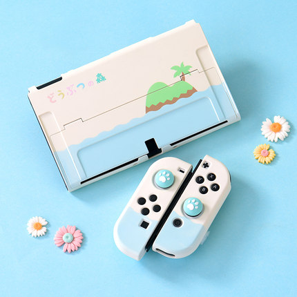 任天堂switch收纳包+oled保护壳硅胶软壳可插底座分体式NS1代周边配件整理包switch动森续航版保护套收纳盒