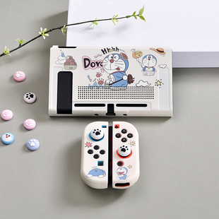 switch保护套oled硬壳分离硅胶手柄摇杆帽软壳原创ns日版续航版可爱卡通保护壳可插底座任天堂游戏机收纳包