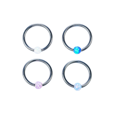 热波穿刺澳宝opal耳钉卡球环